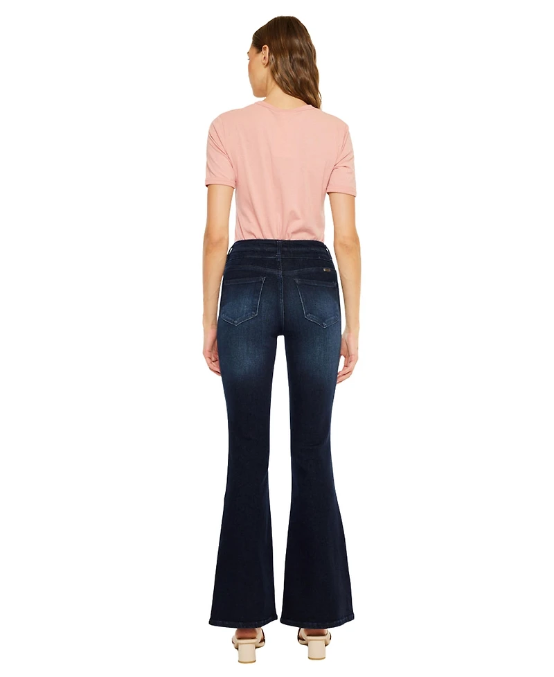 KanCan Women's Vida High Rise Flare Jeans