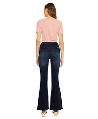 KanCan Women's Vida High Rise Flare Jeans