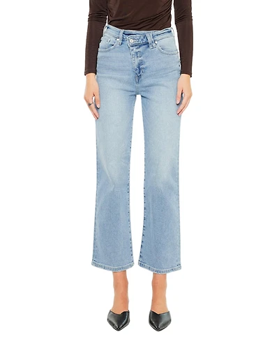 KanCan Women's Bethany High Rise 90's Straight Jeans