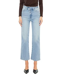 KanCan Women's Bethany High Rise 90's Straight Jeans