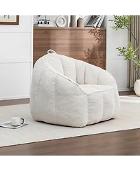 Streamdale Furniture Giant Corduroy Bean Bag Chair with Armrests