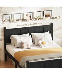 Streamdale Furniture Minimalist Modern Platform Bed with Headboard and Footboard