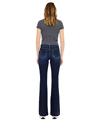 KanCan Women's Heidi Mid Rise Flare Jeans