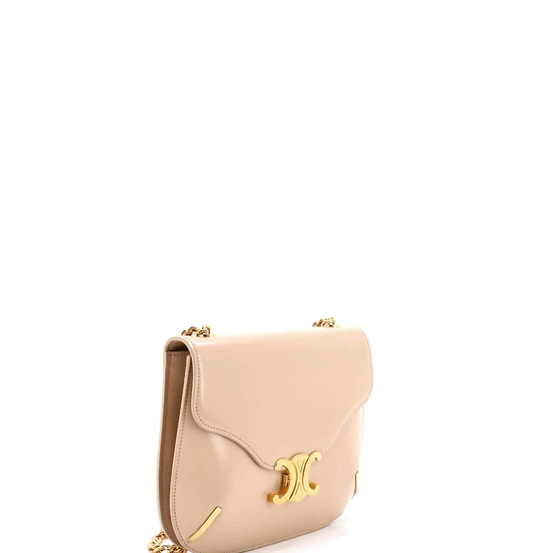 Pre-Owned Celine Small Besace Triomphe Shoulder Bag Smooth Calfskin
