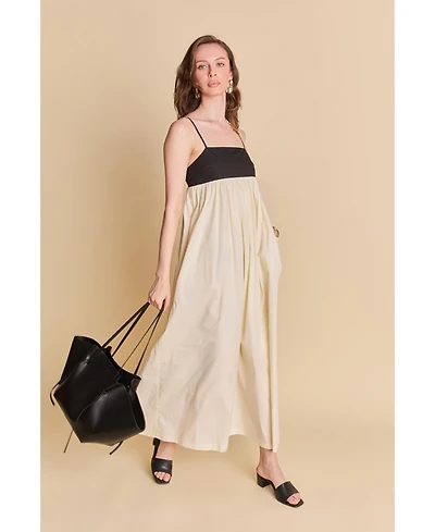 La'Ven Women's Colorblock Sleeveless Maxi Dress