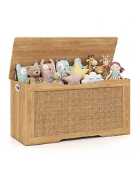 Costway Kids Storage Bench, 40" Toy Box with Flip Top, 2 Metal Hinges and Side Handles