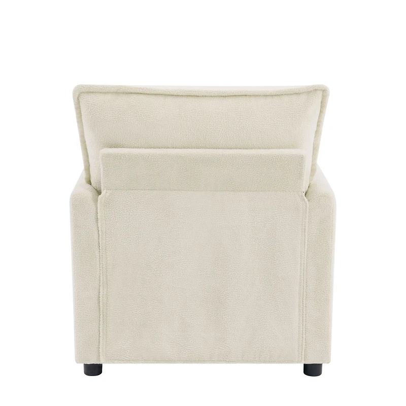 Streamdale Furniture Modern 31.9" Plush Upholstered Accent Chair with Side Storage Pockets