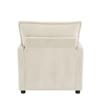 Streamdale Furniture Modern 31.9" Plush Upholstered Accent Chair with Side Storage Pockets