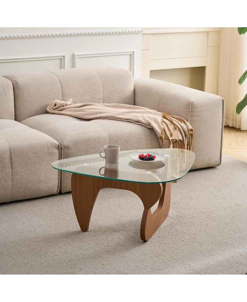 Streamdale Furniture Mid-Century Modern Wood Coffee Table for Living Room