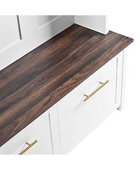 Streamdale Furniture 4-in-1 Hall Tree with Storage Bench, 6 Hooks, and 2 Drawers