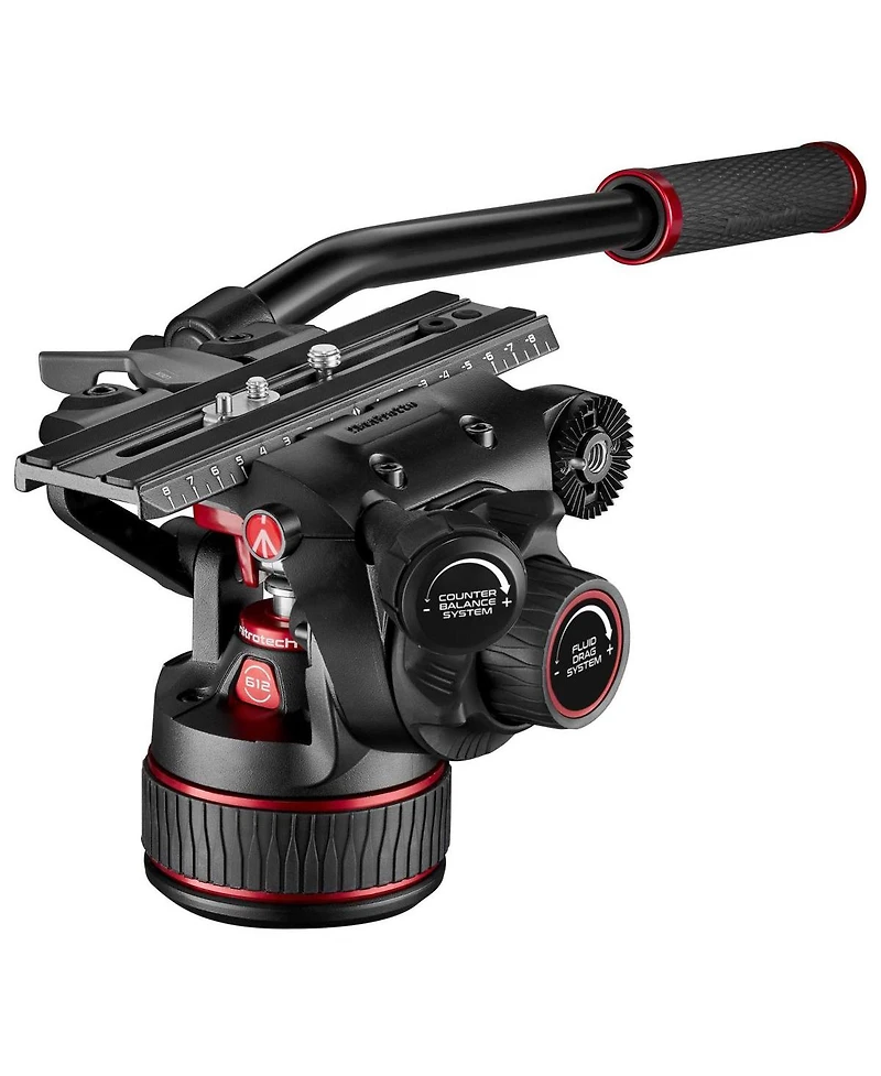 Manfrotto 3-Section Aluminum Twin Leg Tripod with Nitrotech 612 Fluid Video Head and Mid-Level Spreader