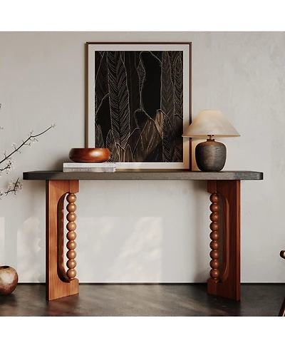 Streamdale Furniture 59'' Console Table with Spherical Legs for Living Room and Hallway