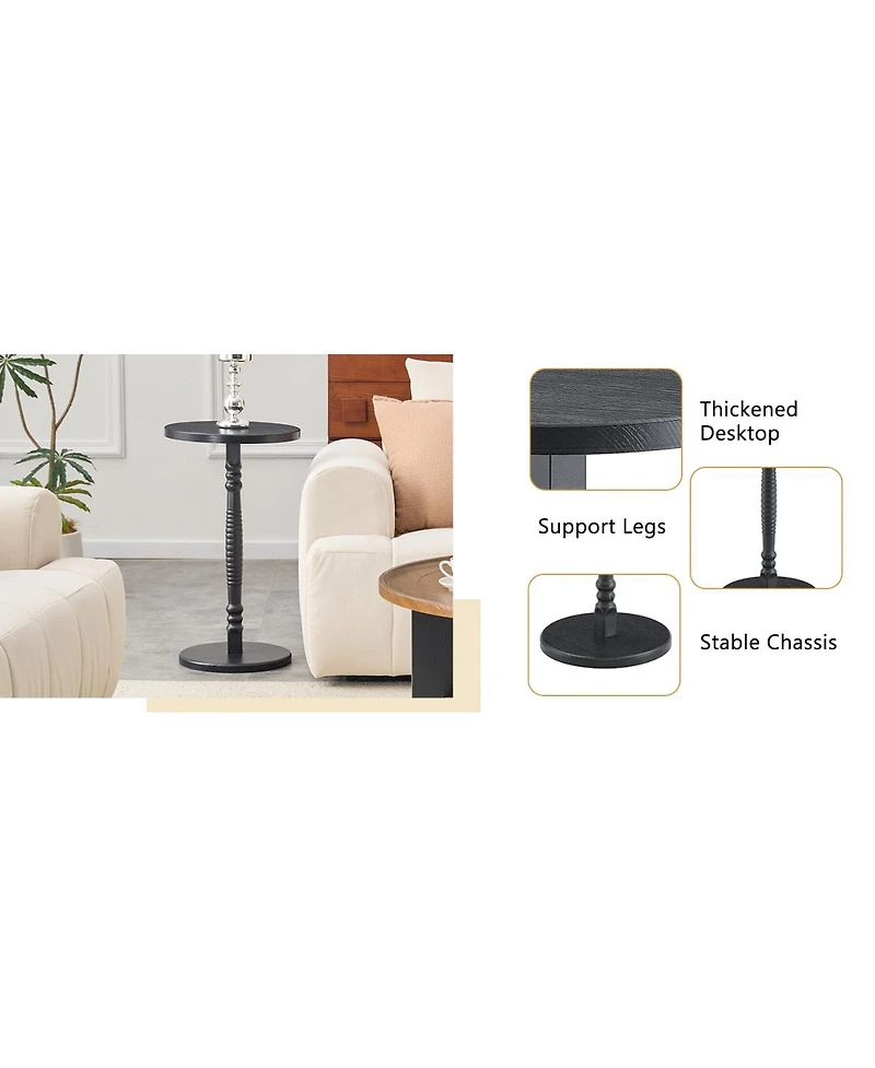 Streamdale Furniture 2-Piece Round Coffee Table and Side Table Set with Storage