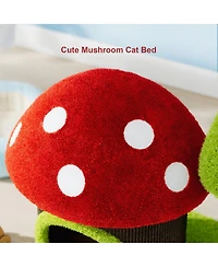 Streamdale Furniture 30.7" Mushroom-Themed Cat Tree with Sisal Scratching Posts