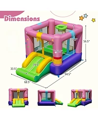 Slickblue Party Bounce House Inflatable with 480W Blower and Storage Bag