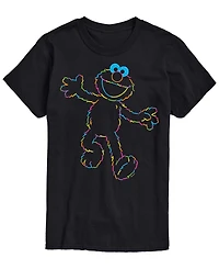 Airwaves Men's Sesame Street Elmo Rainbow Lineart Short-Sleeve Graphic T-Shirt