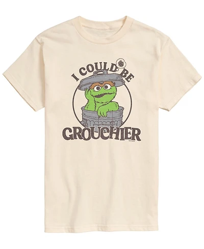 Airwaves Men's Sesame Street Could Be Grouchier Oscar Short-Sleeve Graphic T-Shirt