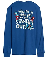 Airwaves Men's Dr. Seuss Cat The Hat Stand Out Long-Sleeve Graphic T-Shirt