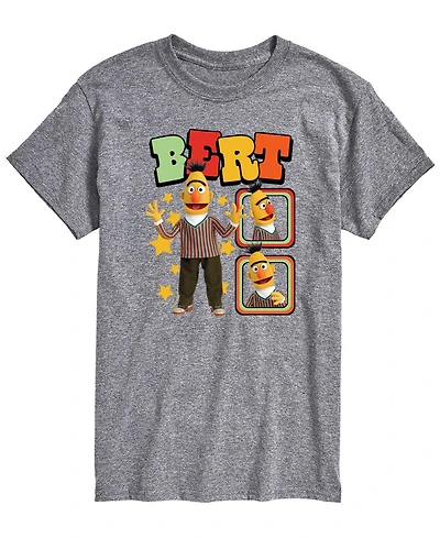 Airwaves Men's Sesame Street Bert Photos Short-Sleeve Graphic T-Shirt