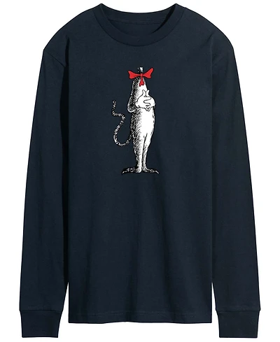 Airwaves Men's Dr. Seuss Cat The Hat Costume Long-Sleeve Graphic T-Shirt
