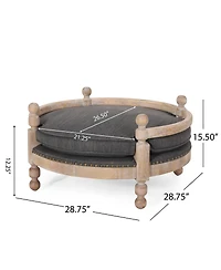 Streamdale Furniture Contemporary Upholstered Medium Pet Bed with Nailhead Trim