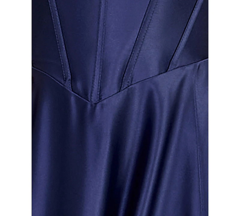 B Darlin Juniors' Off-The-Shoulder Charmeuse Dress