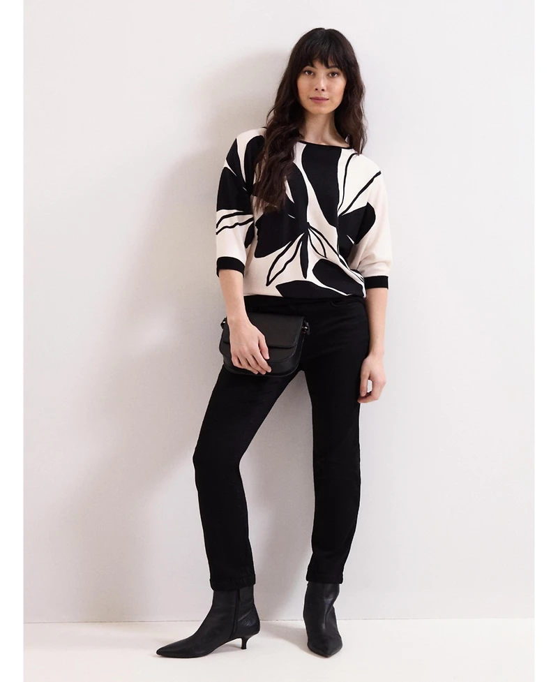 Phase Eight Women's Printed Round Neck Knit Faith Jumper