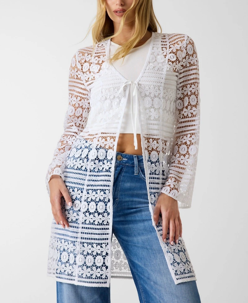 Guess Women's Tasha Long-Sleeve Lace Top