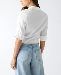 Guess Women's Reeya 3/4-Sleeve Poplin Top
