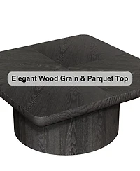 Streamdale Furniture 2-Piece Fluted Wood Nesting Coffee Table Set