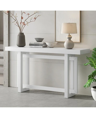 Streamdale Furniture 59.1'' Triple Rectangle Console Table with Pine Veneer and Wood Legs
