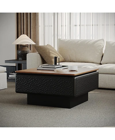 Streamdale Furniture 31" Lift Top Coffee Table with Hidden Storage, Mid-Century Modern