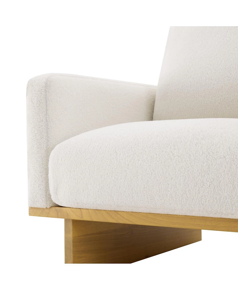 Streamdale Furniture Modern Minimalist Accent Chair with Solid Wood Frame and Soft Cushions