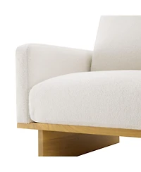 Streamdale Furniture Modern Minimalist Accent Chair with Solid Wood Frame and Soft Cushions