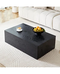 Streamdale Furniture Wood Grain Mdf Coffee Table - 39.3" x 23.6" x 11.8