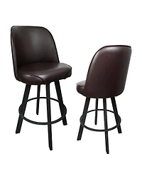 Streamdale Furniture Set of 2 Commercial-Grade Upholstered Swivel Bar Stools
