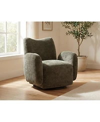 Streamdale Furniture 0degree(s) Swivel Accent Chair, Chenille Fabric Upholstered Sofa