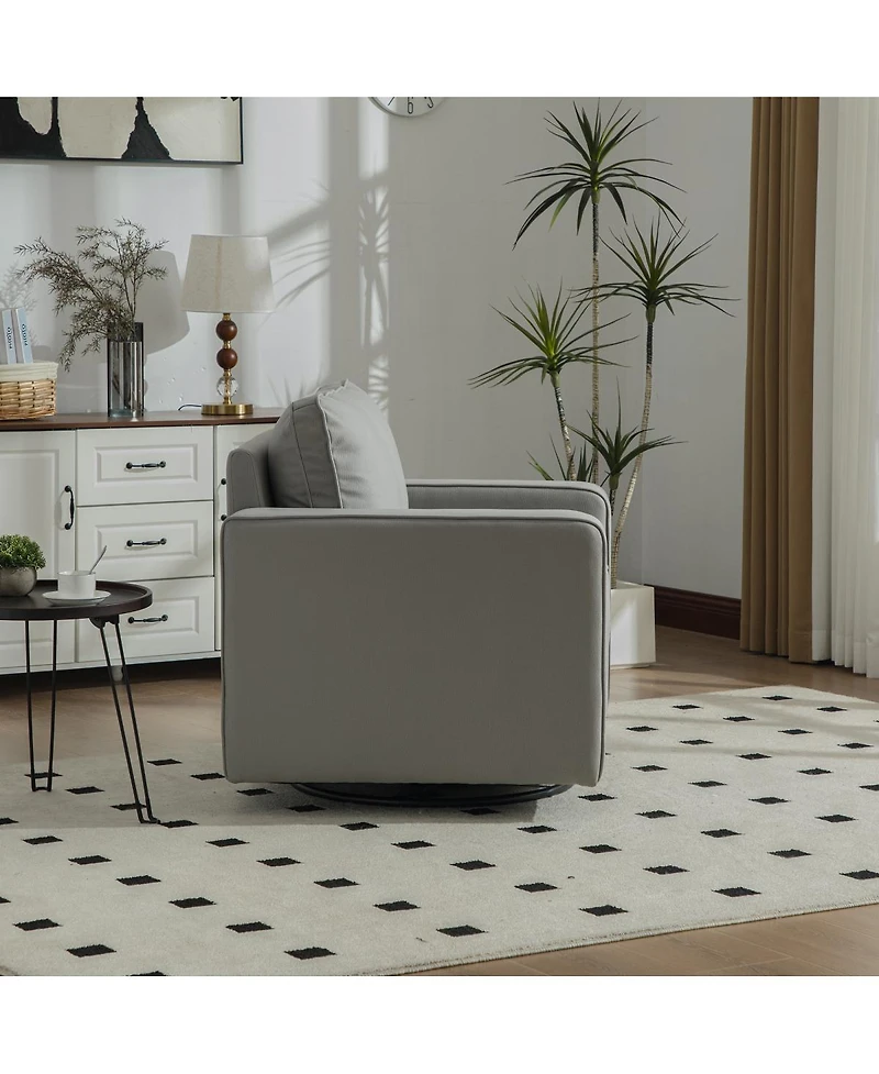 Streamdale Furniture Upholstered 360degree(s) Swivel Armchair with Hidden Storage