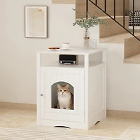 Streamdale Furniture Modern Wooden Cat Litter Box Enclosure with Storage Shelf