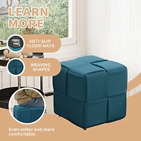 Streamdale Furniture Square Corduroy Ottoman Foot Rest