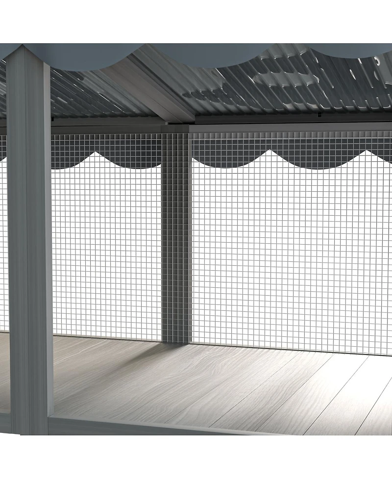 Streamdale Furniture Expandable Wooden Window Catio Enclosure for Indoor Cats