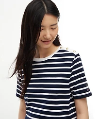 Tommy Hilfiger Women's Ribbed Boxy Crewneck T-Shirt