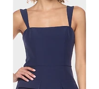 Alexa & Sophia Juniors' Square Neck Woven Dress with Front Pockets
