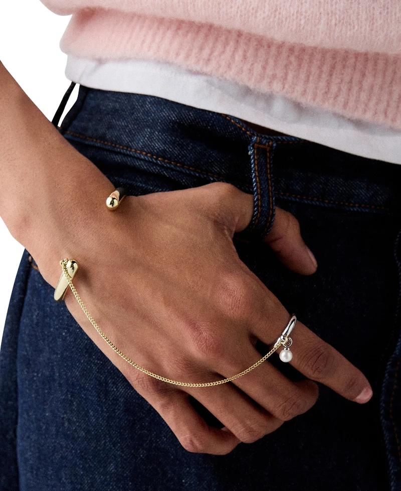 kate spade new york Two-Tone Chain Reaction Cuff Bracelet & Ring