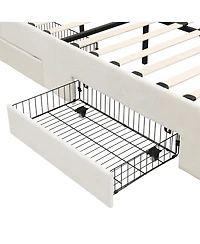 Streamdale Furniture Large-capacity upholstered storage bed with drawers