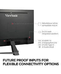 ViewSonic VX3267U-2K 32" 16:9 2K Qhd Usb-c Ips Led Hdr Monitor