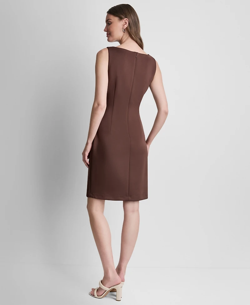 Dkny Women's Sleeveless Ruched Sheath Dress
