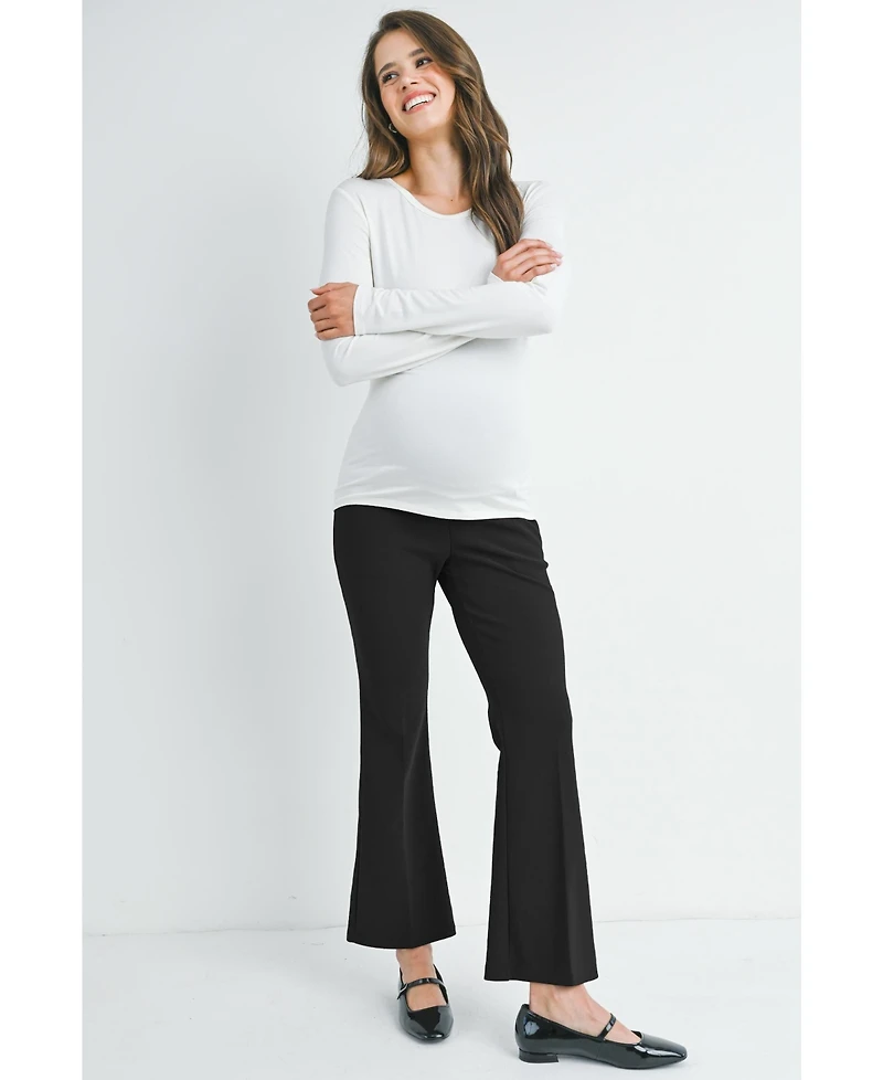 Hello Miz Maternity Over the Belly Pull On Flare Leg Pants