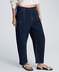 Kenneth Cole Women's High-Rise Barrel Leg Jeans