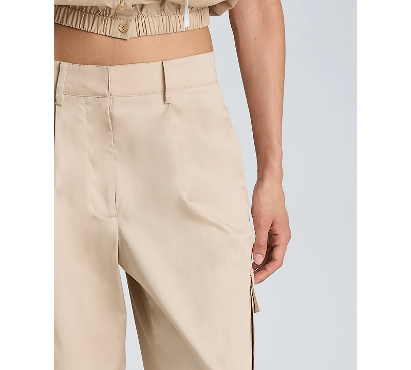 Kenneth Cole Women's Cotton-Blend Front Pleat Jogger Pants